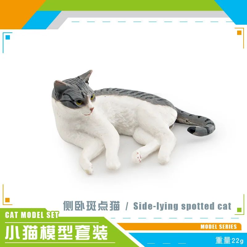 Lifelike Orange Cat Figurine Realistic Mini Cat Ornament For Desk Decor 7