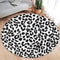Savanna Chic Round Leopard Rug Soft Leopard Print Rug For Bedroom Living Room Vanity Spaces 0