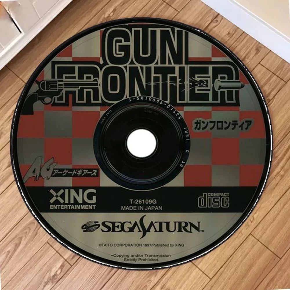 Metal Gear CD Disc Gaming Room Rug Round Area Rug For Bedroom Living Room And Gamer Decor 9