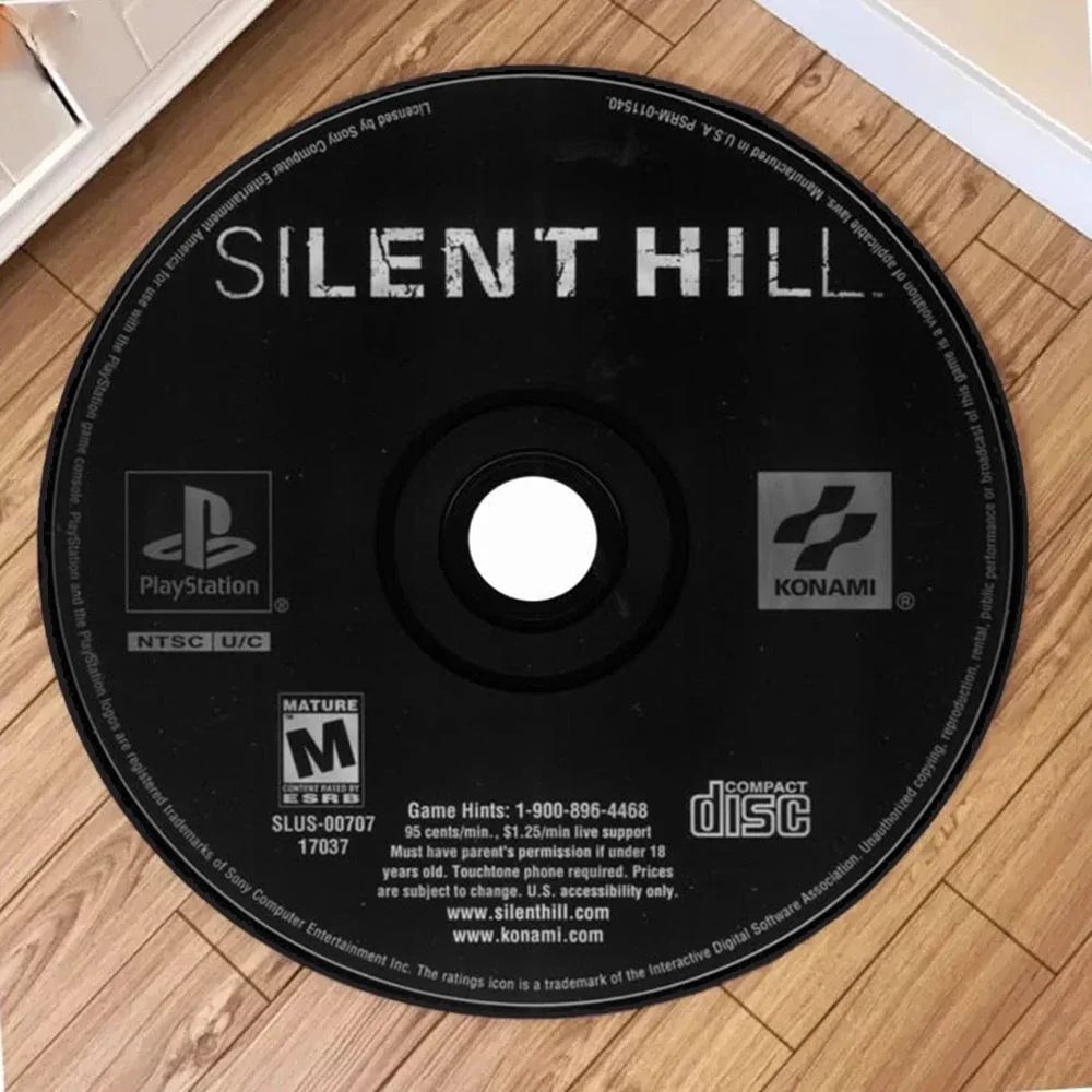 Metal Gear CD Disc Gaming Room Rug Round Area Rug For Bedroom Living Room And Gamer Decor 10