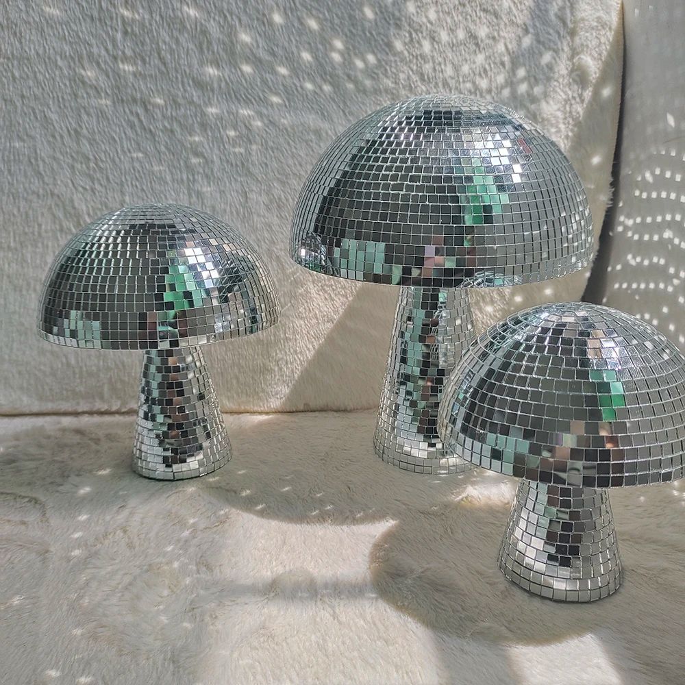 Mushroom Disco Ball Decor Mirror Ball Mushroom For Parties Weddings And Retro Home Decor 4