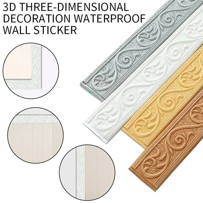 Luxury Metallic Peel Stick Wall Trim Border 2