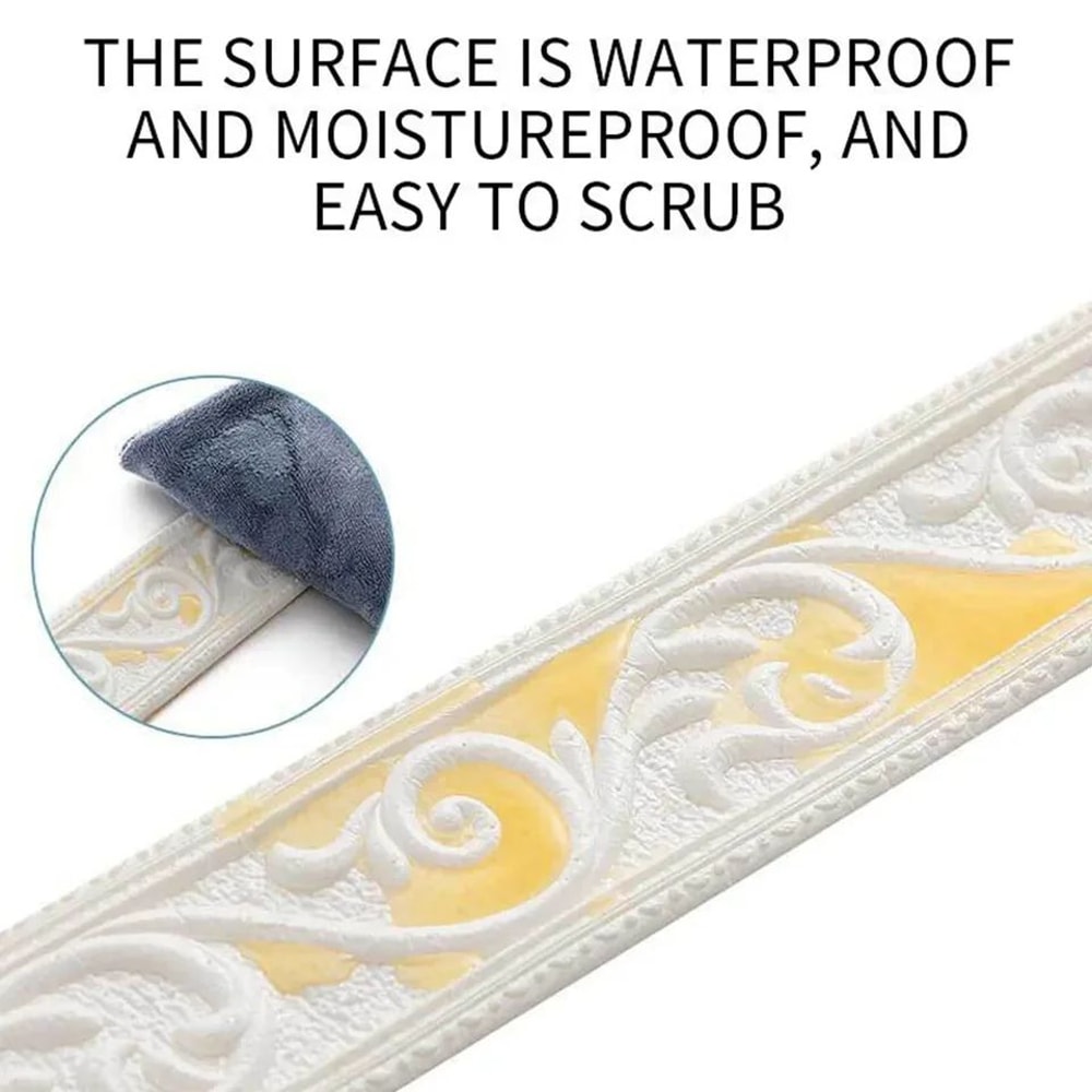 Luxury Metallic Peel Stick Wall Trim Border 3
