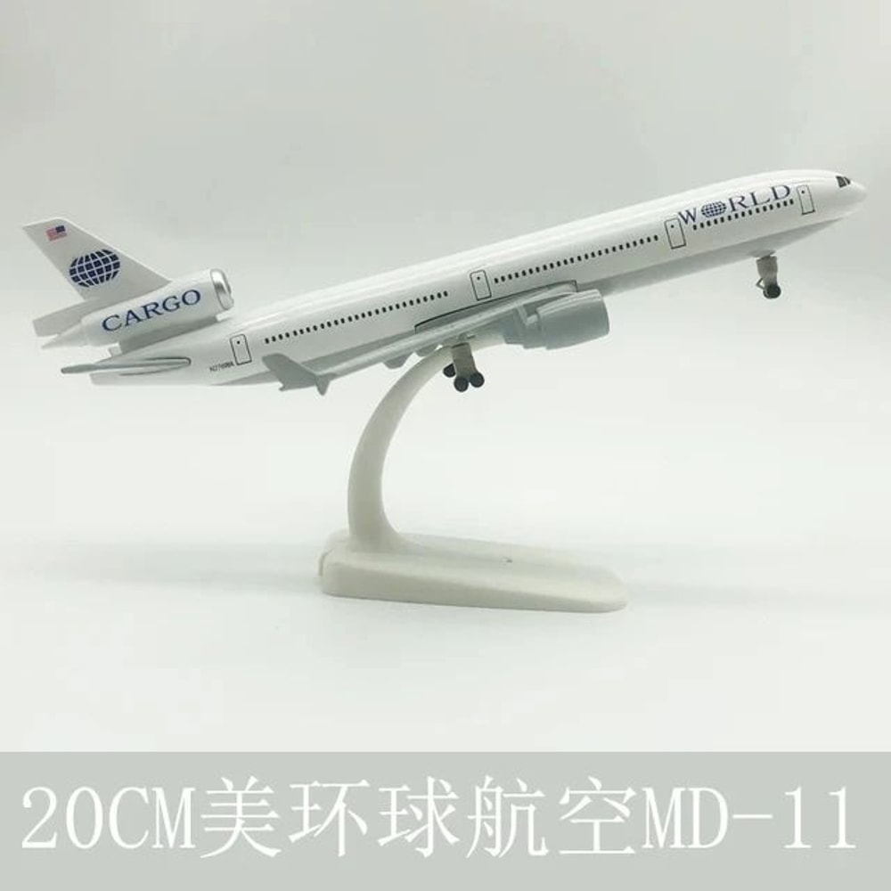 20cm MD11 Model Plane Diecast Airplane Model With Landing Gear Display Stand 10