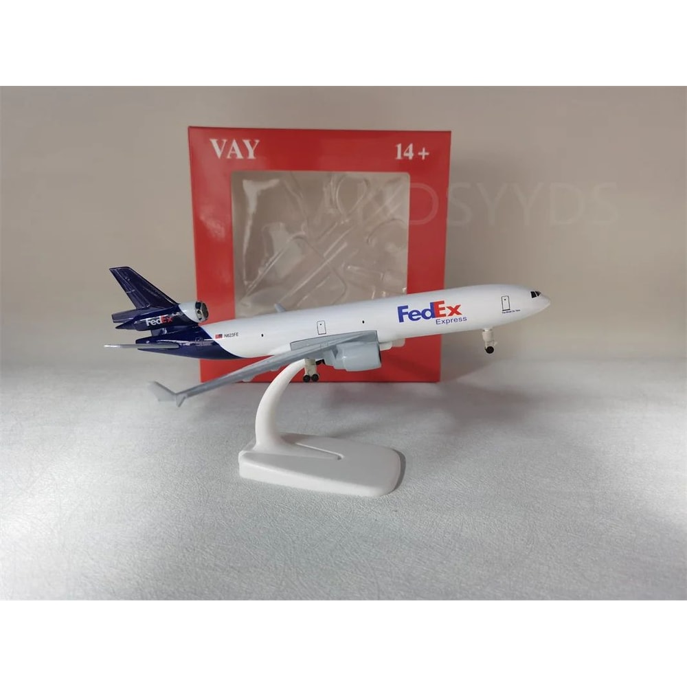20cm MD11 Model Plane Diecast Airplane Model With Landing Gear Display Stand 11