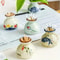Chinese Style Ceramic Toothpick Holder And Cotton Swab Jar Mini Retro Vase 4