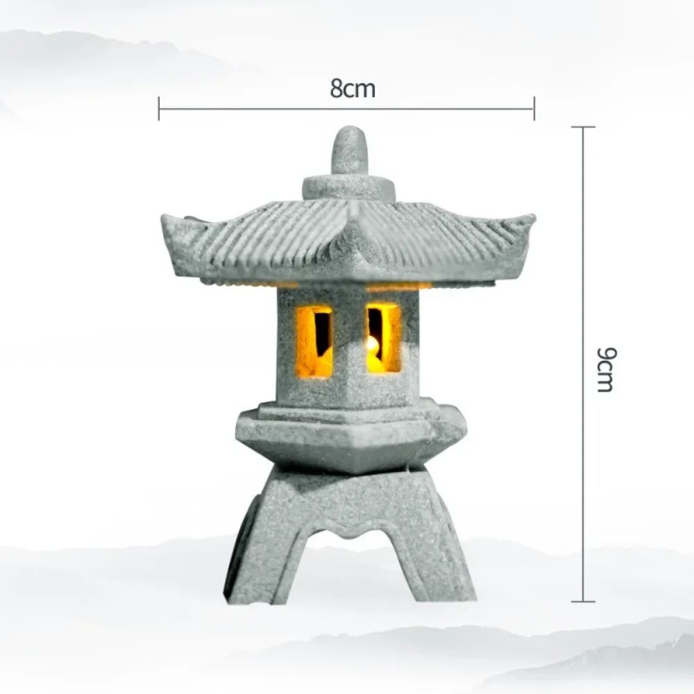 Mini Pagoda Lantern Zen Garden Decor For Bonsai And Fairy Garden Display 8