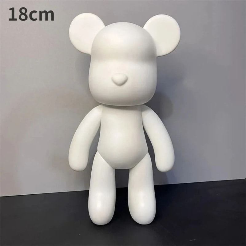 Creative DIY Fluid Bear Sculpture Paintable Bear Figurine For Home Decor 6