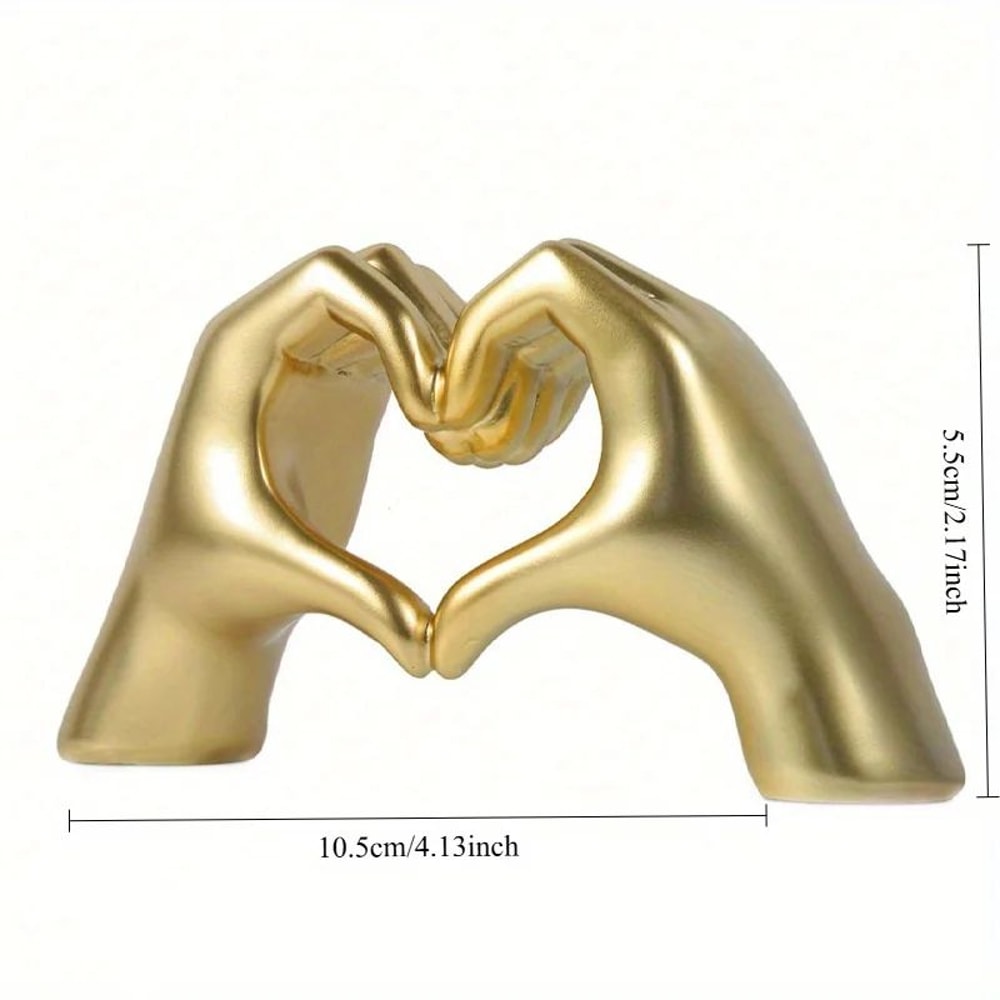 Heart Hands Sculpture Decorative Accent For Shelf Decor Aesthetic 1