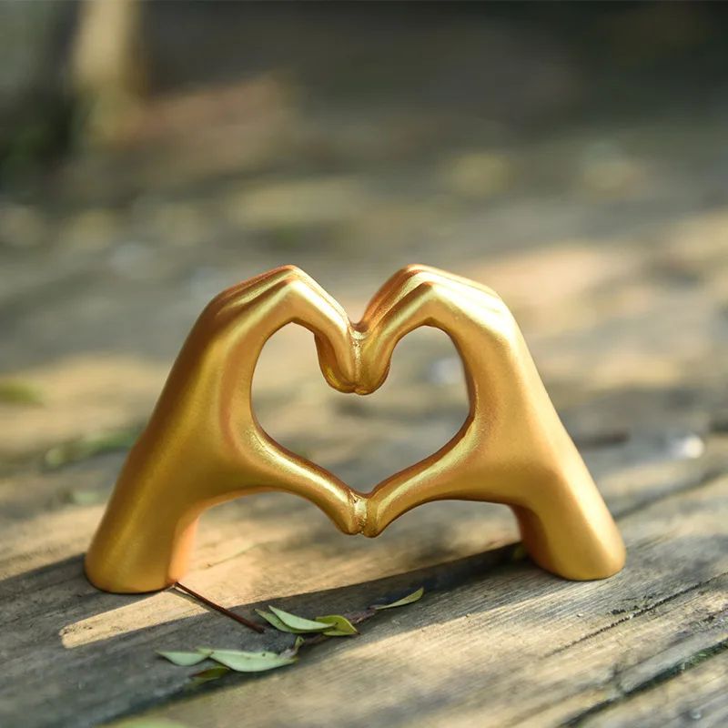 Heart Hands Sculpture Decorative Accent For Shelf Decor Aesthetic 5