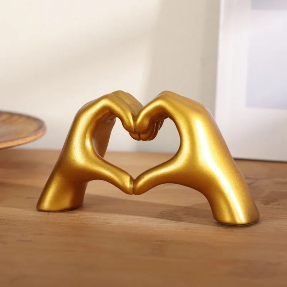 Heart Hands Sculpture Decorative Accent For Shelf Decor Aesthetic 6