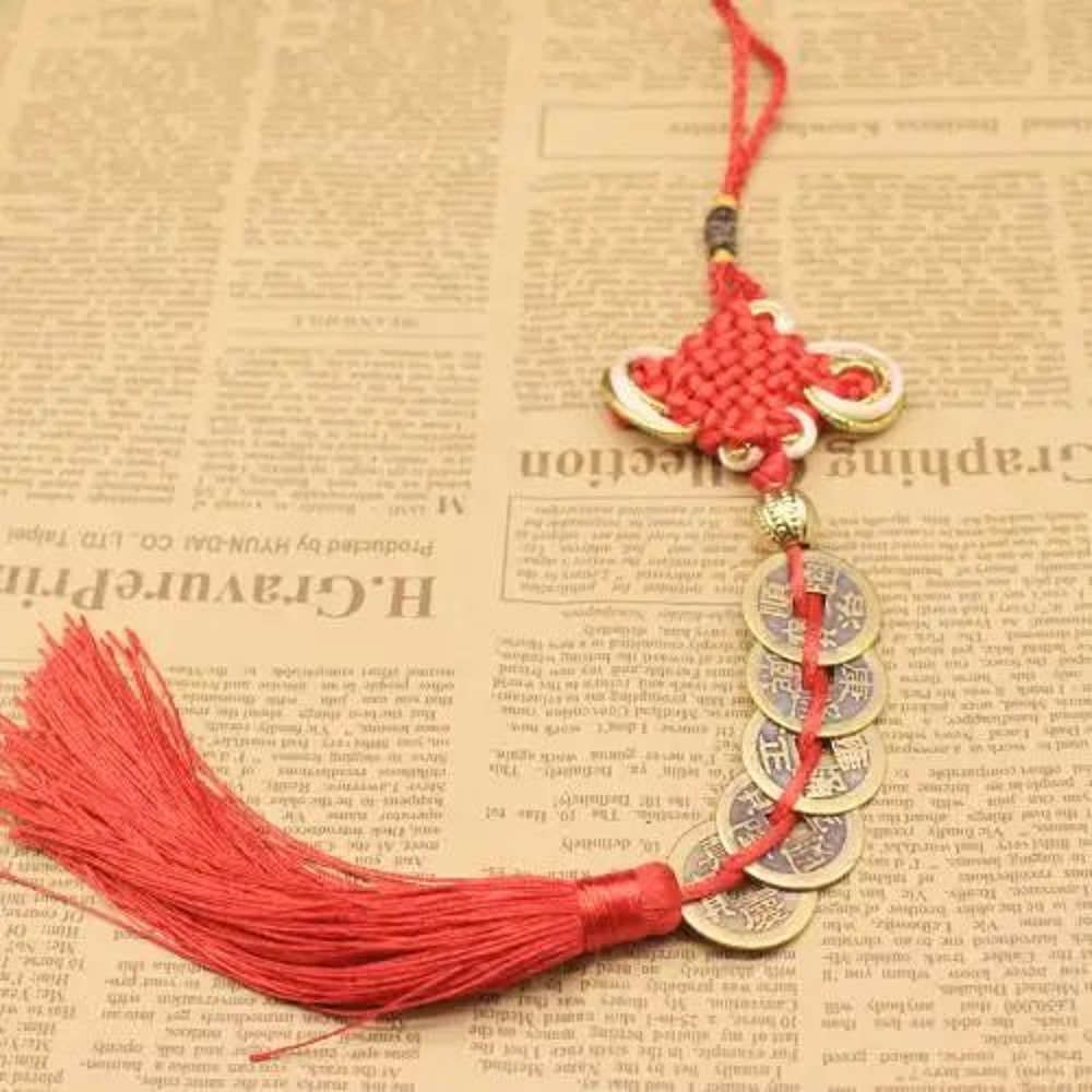 Five Emperor Coins Chinese Knot Lucky Charm For Wealth Protection And Prosperity 5