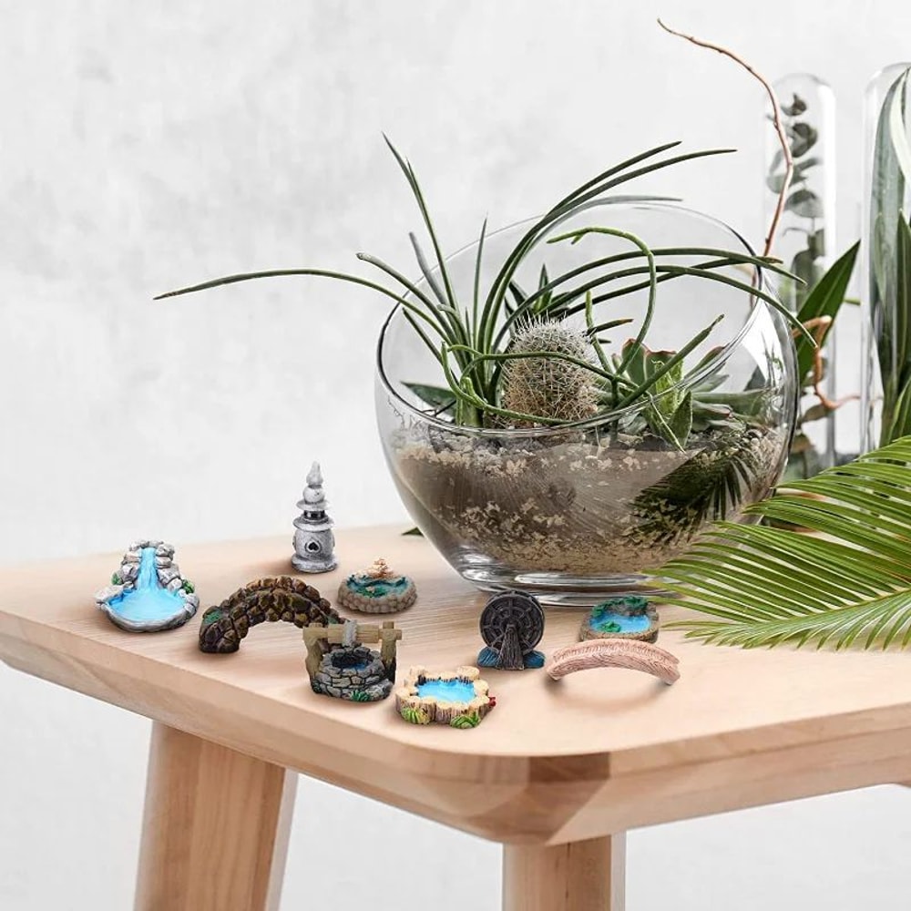 Enchanted Miniature Fairy Garden Accessories Set With Lighthouse Village Decor 4