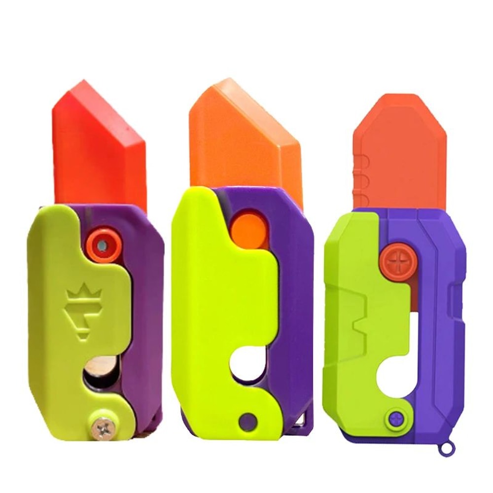 Carrot Gravity Butterfly Knife Fidget Toy For Stress Relief And Focus 0