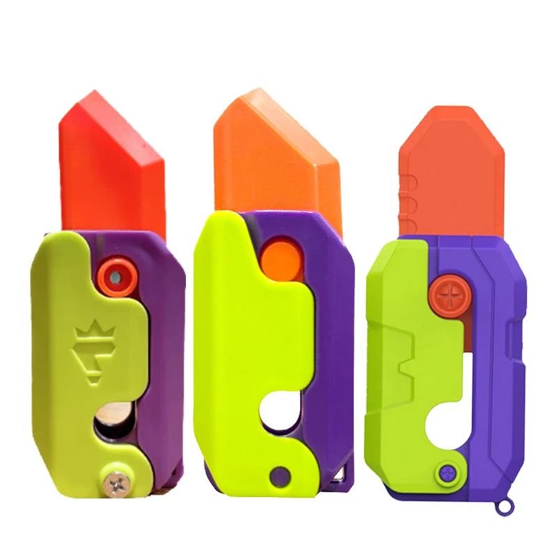 Carrot Gravity Butterfly Knife Fidget Toy For Stress Relief And Focus 0