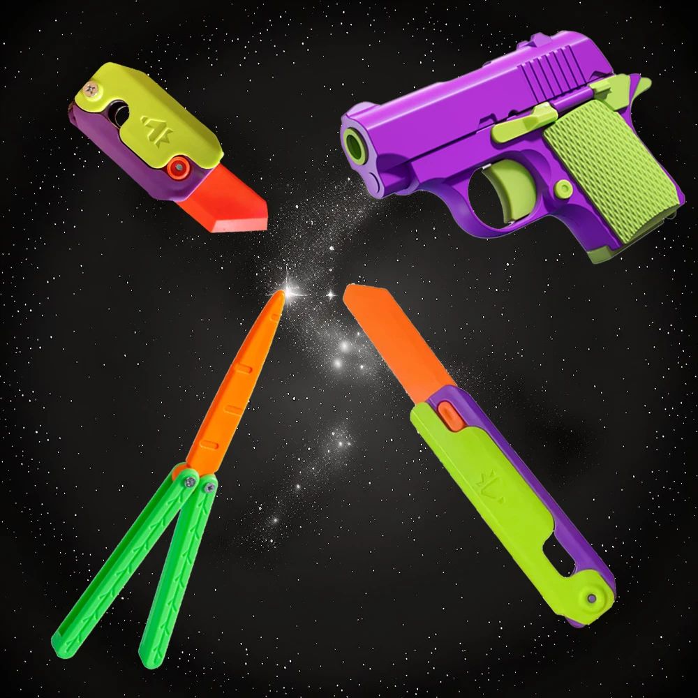 Carrot Gravity Butterfly Knife Fidget Toy For Stress Relief And Focus 4