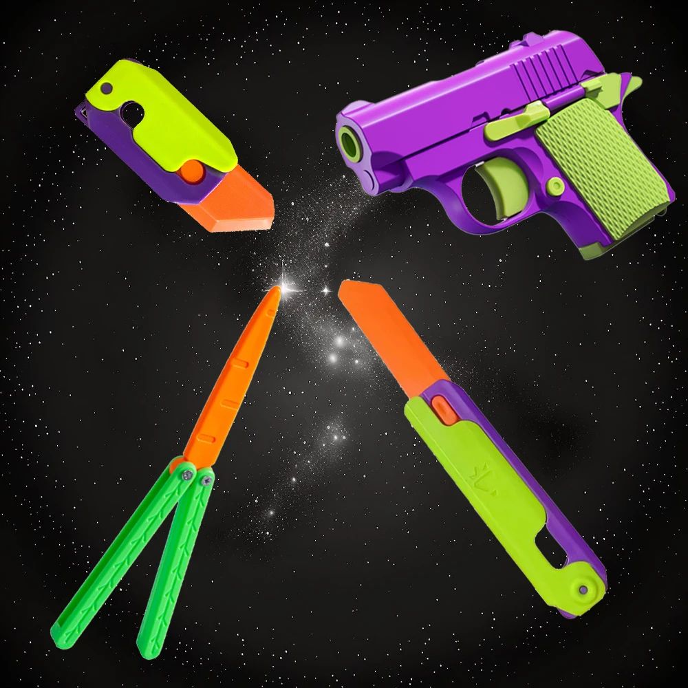 Carrot Gravity Butterfly Knife Fidget Toy For Stress Relief And Focus 5