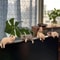 Kawaii Cat Monitor Edge Figurines Cute Desk Companion Set For Cozy Workspaces 3