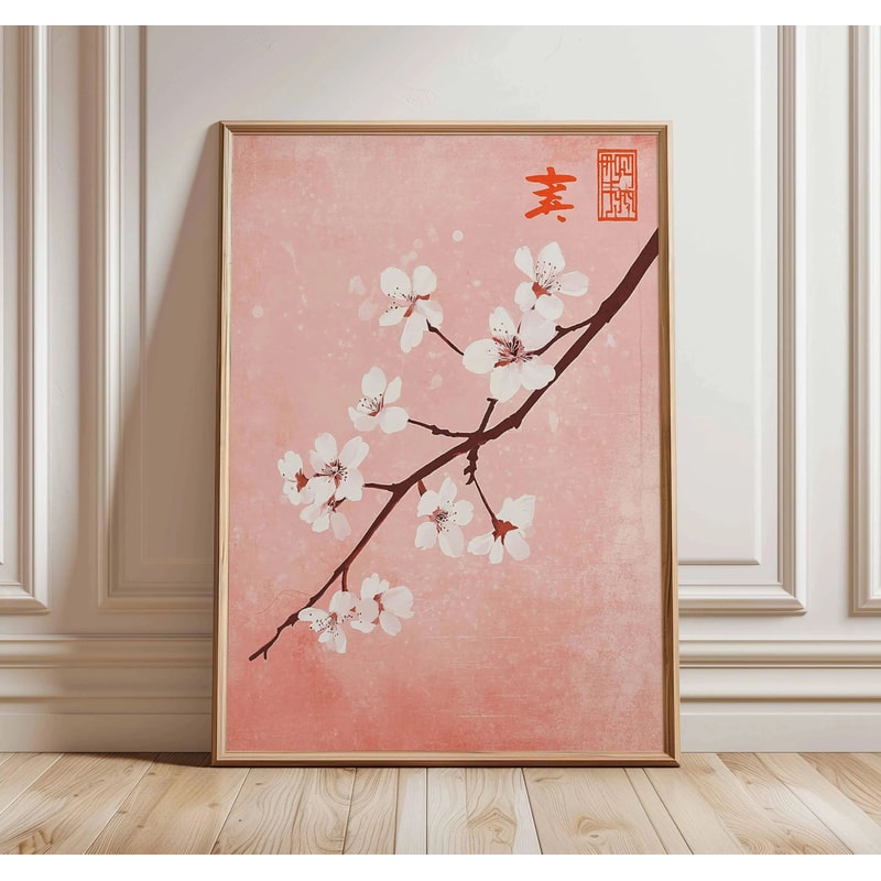 Ancient Pine Tree Japanese Wall Art Print Zen Nature Poster For Calm Japandi Decor 9