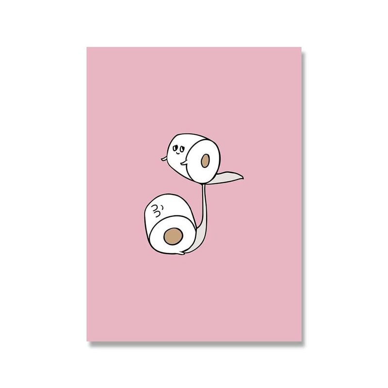 Toilet Paper Yoga Funny Bathroom Wall Art Canvas Print 6