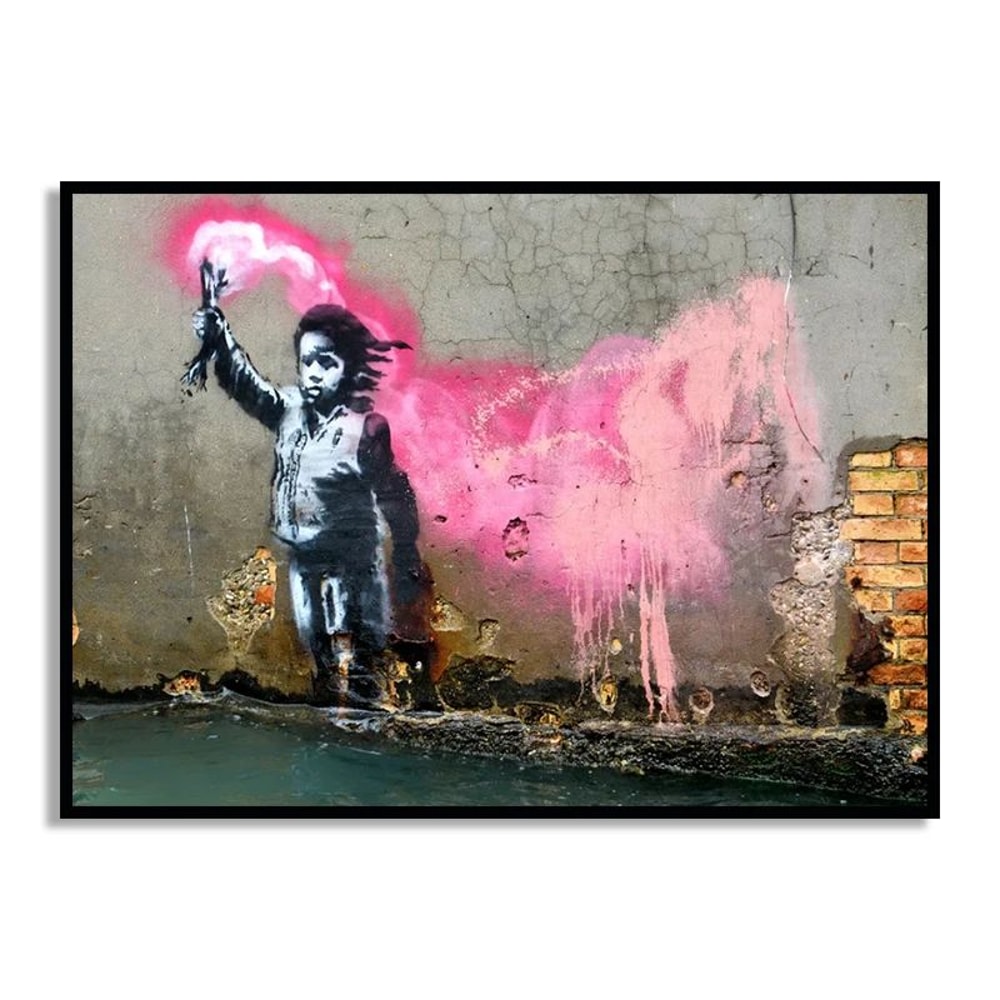 Banksy Wall Art Graffiti Canvas Print Urban Street Art Poster For Modern Home Decor 8