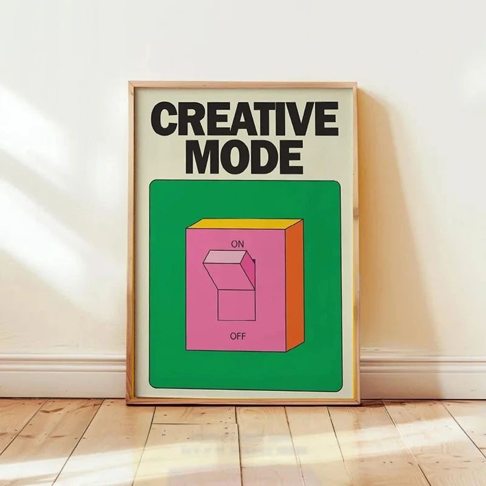 Retro Mental Health Poster With Positive Quotes Cartoon Wall Art Print 6