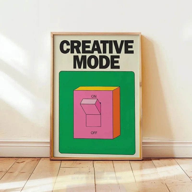 Retro Mental Health Poster With Positive Quotes Cartoon Wall Art Print 6