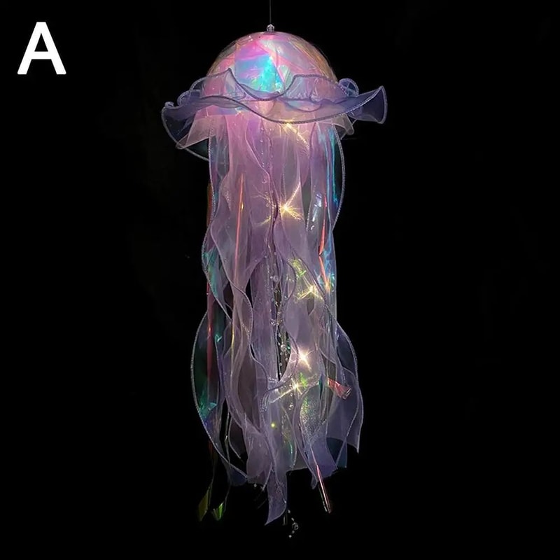 JellyGlow Hanging Jellyfish Lamp Colorful Ocean Night Light LED Mood Decor 6