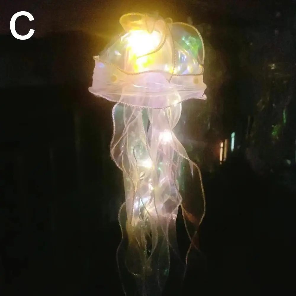 JellyGlow Hanging Jellyfish Lamp Colorful Ocean Night Light LED Mood Decor 8