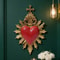 Black Gold Sacred Heart Wall Decor Resin Hanging Ornament 0