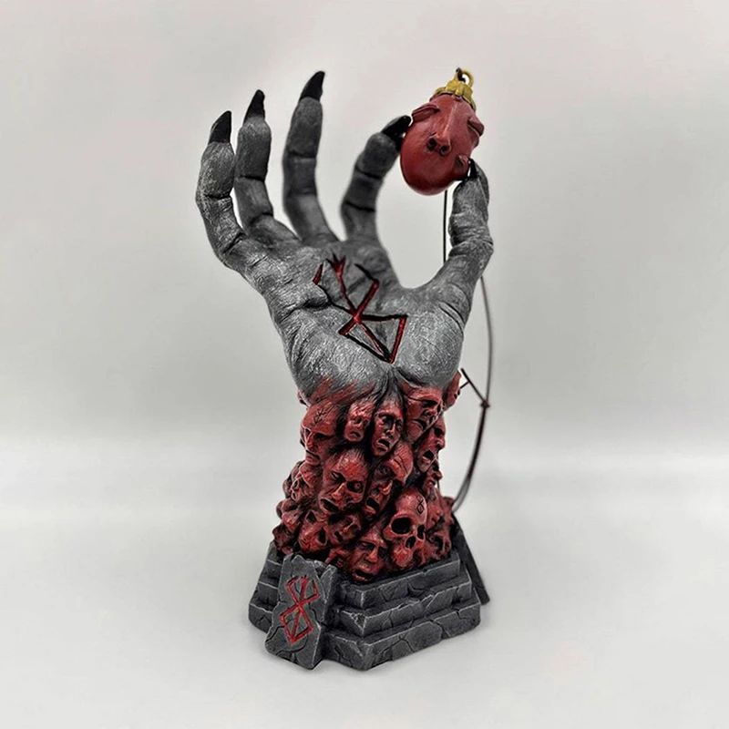 Berserk Skull Hand Grim Reaper Statue Gothic Resin Figurine 1