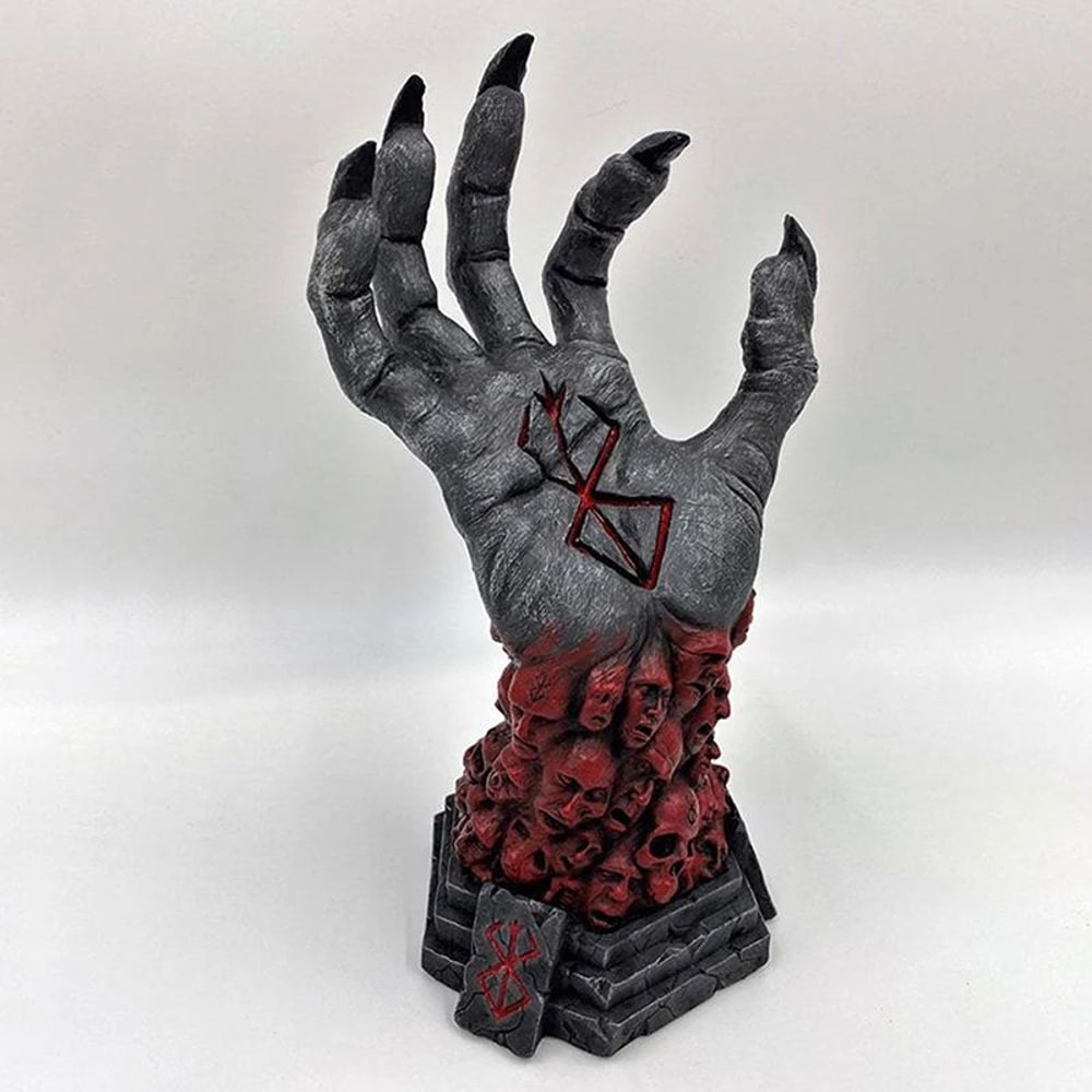 Berserk Skull Hand Grim Reaper Statue Gothic Resin Figurine 2