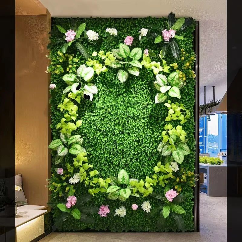 Artificial Grass Wall Panel Lush Greenery Backdrop For Events Home Garden Decor 2