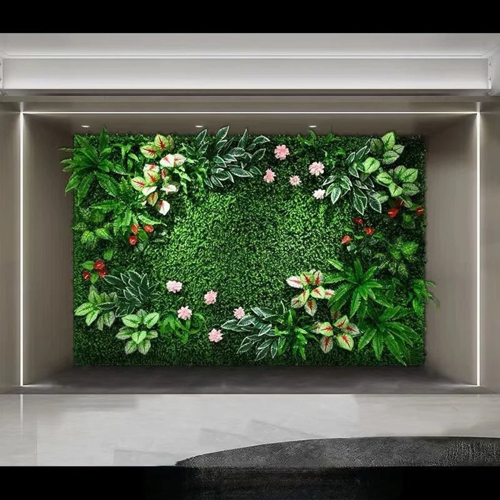 Artificial Grass Wall Panel Lush Greenery Backdrop For Events Home Garden Decor 1