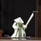 Zen Warrior Ceramic Samurai Figurine Minimalist Blanc De Chine Decor 11