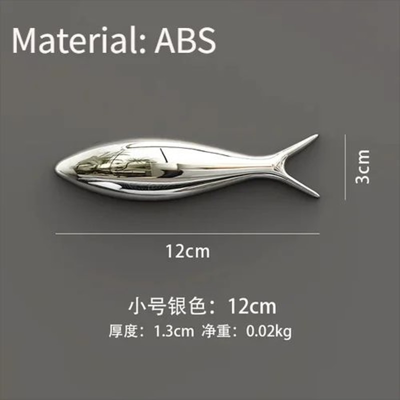 3D Electroplated Fish Wall Decor Set Modern Metallic Art For Living Room Restaurant Walls 5