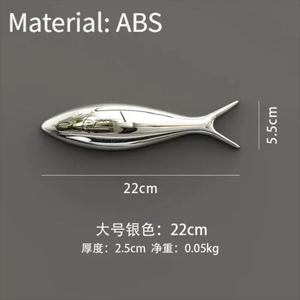 3D Electroplated Fish Wall Decor Set Modern Metallic Art For Living Room Restaurant Walls 7