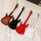 Miniature Electric Guitar With Stand Wooden Guitar Decor Gift 0