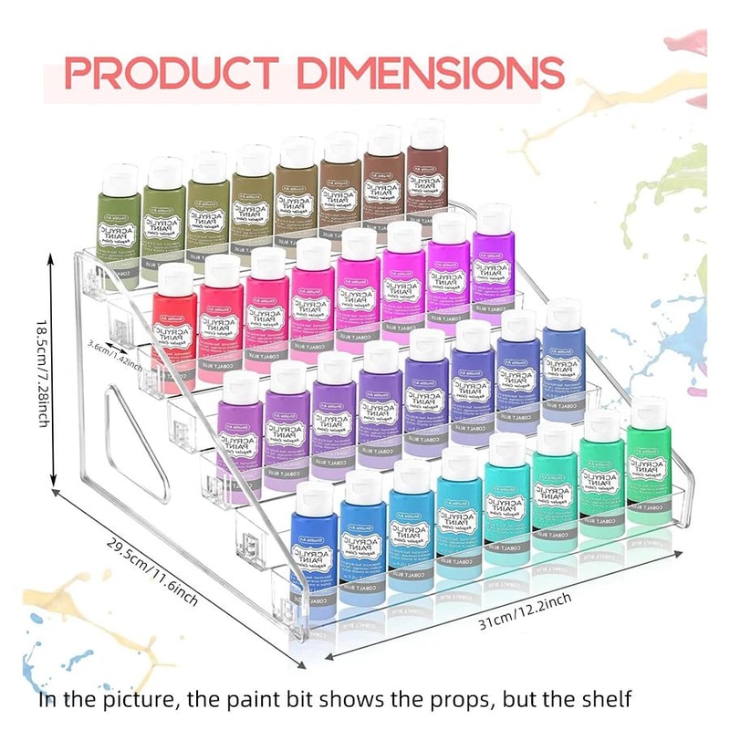 ClearView 7Tier Paint Storage Rack Organizer For Crafts Acrylics 2