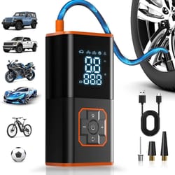 portable tire inflator air compressor for car, bike & motorcycle