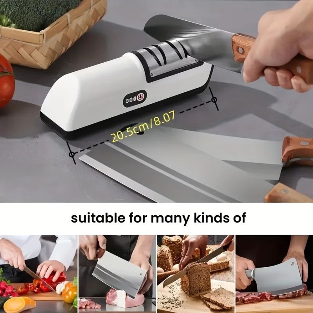 PrecisionPro Electric Knife Sharpener Automatic Professional Kitchen Sharpening Tool 4