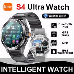 s4 ultra rugged gps smartwatch with amoled display & bluetooth calling