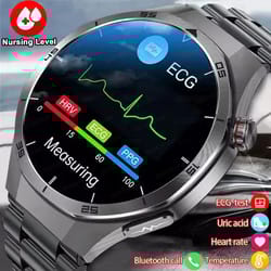 smart health ecg smartwatch with blood pressure monitor & nfc calling