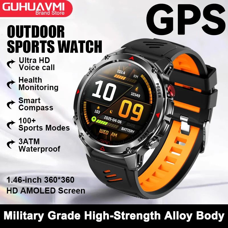 TrailGuide Pro GPS AMOLED Smartwatch With Call Compass 6