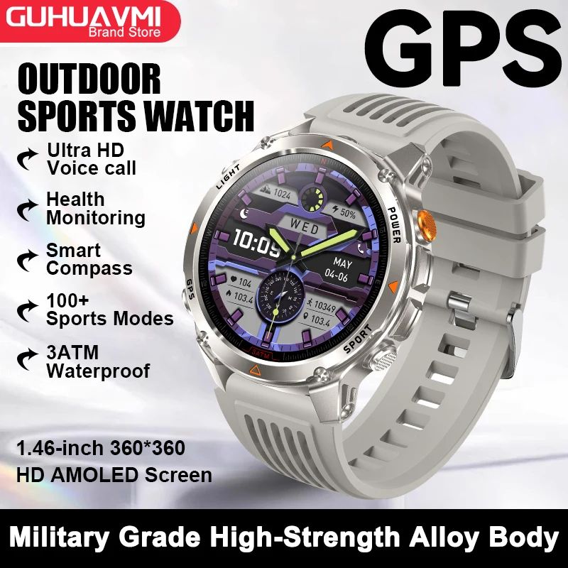 TrailGuide Pro GPS AMOLED Smartwatch With Call Compass 12