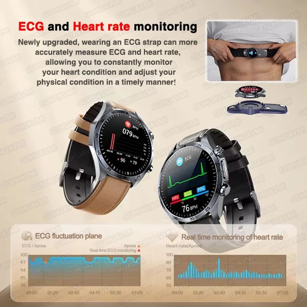 VitalTrack Pro Health Smartwatch With ECG Blood Pressure Fitness Monitoring 3