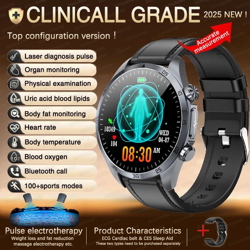 VitalTrack Pro Health Smartwatch With ECG Blood Pressure Fitness Monitoring 9