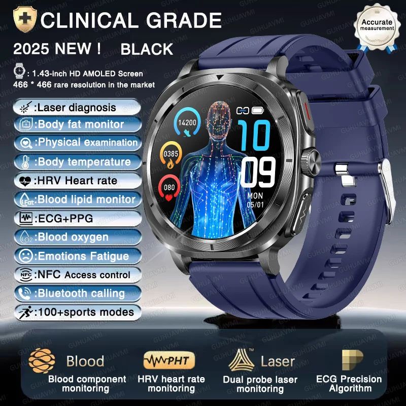 VitalTrack ECG Smartwatch Blood Pressure Smart Watch Health Monitoring Watch 7