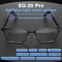 sg-20 pro smart audio glasses with bluetooth speakers & voice assistant