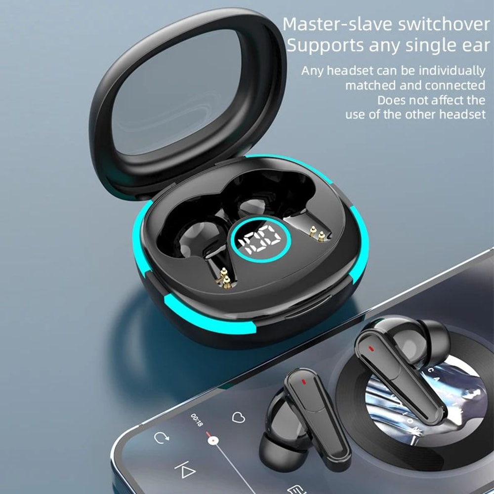 Plus50 Smart Noise Cancelling Wireless Earbuds With LED Display 5